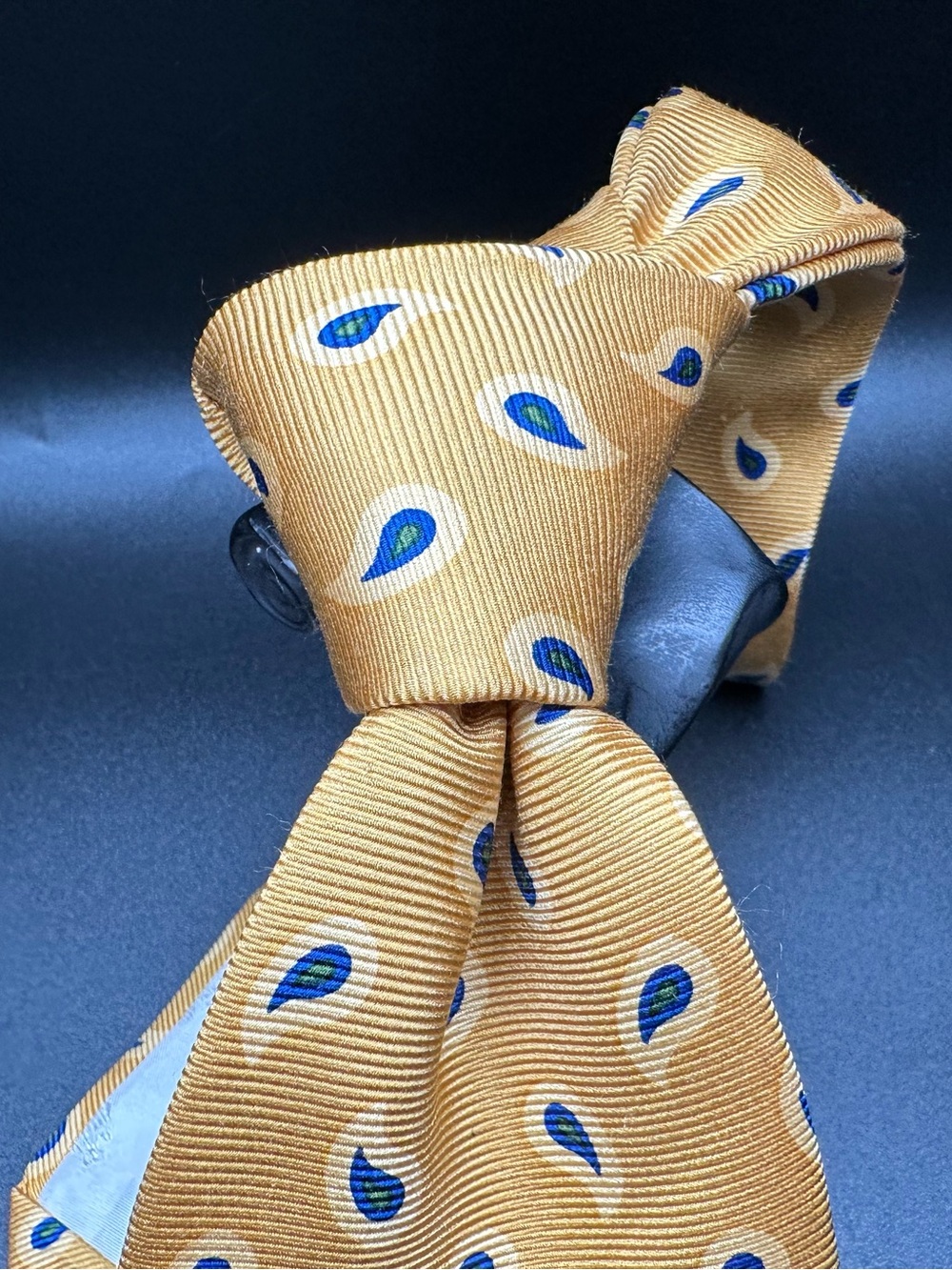 Brooks Brothers Makers — Golden Paisley Silk Tie, Made in USA